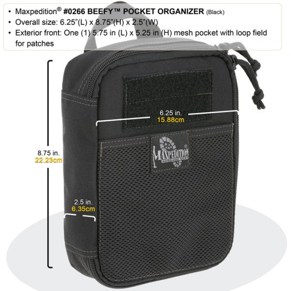 BEEFY POCKET ORGANIZER, schwarz
