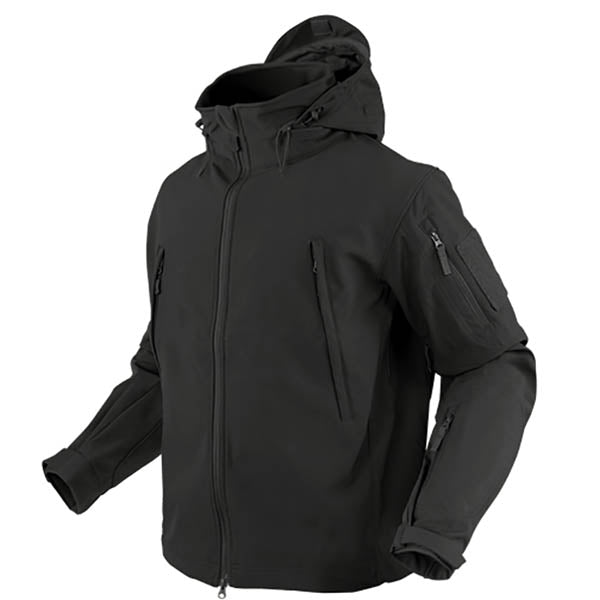 CONDOR OUTDOOR Softshell Jacke SUMMIT 602, schwarz (mit Kapuze)