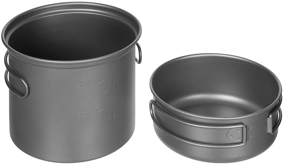 Batterie de cuisine, titane, casserole, poêle