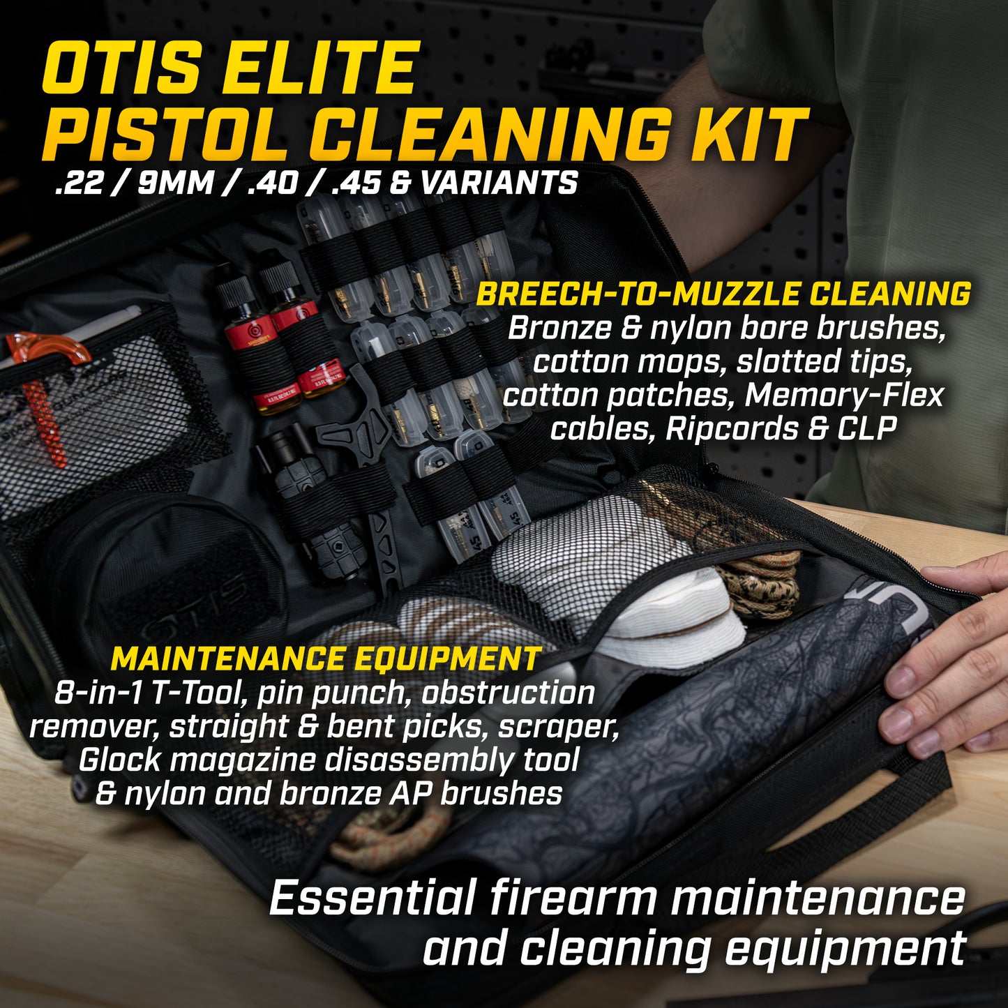 Kit di pulizia universale per pistole Elite