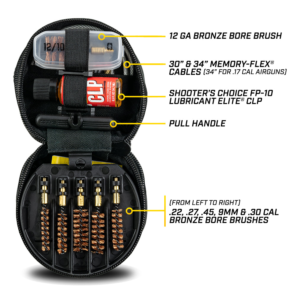 Kit portatile universale per la pulizia delle armi