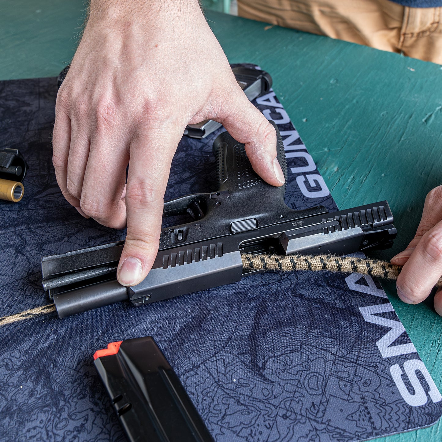 Corda di strappo per fucile/pistola calibro 9 mm/.38/.357