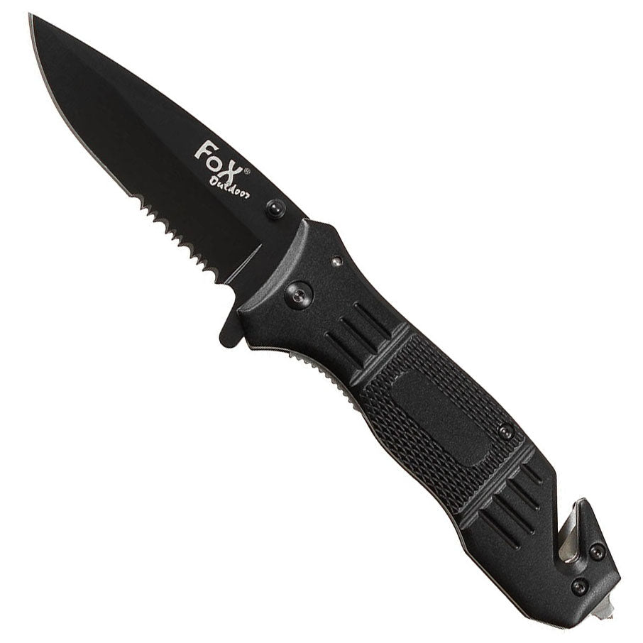 Coltello da salvataggio FOX OUTDOOR, nero