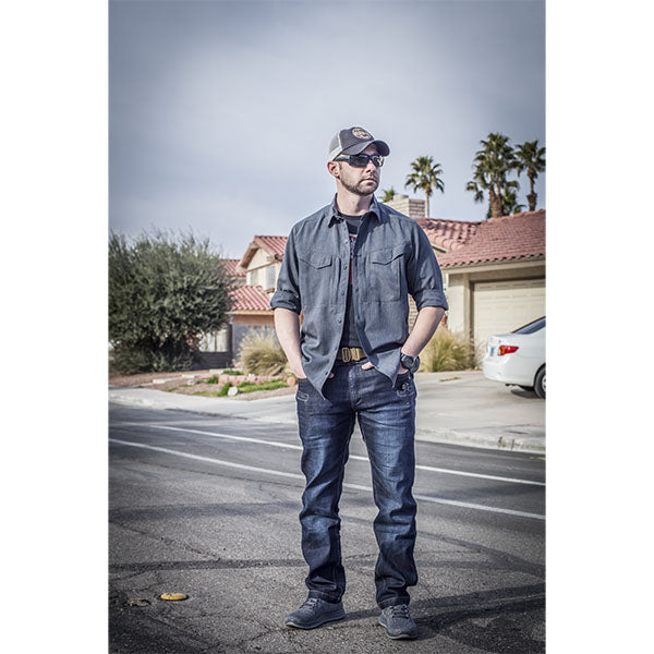 Pantaloni jeans GREYMAN TACTICAL JEANS DENIM MID, blu denim