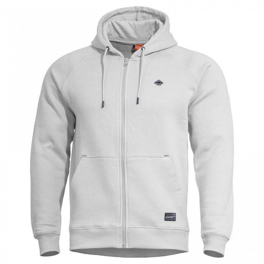 Felpa con cappuccio Phaeton Zip, bianca