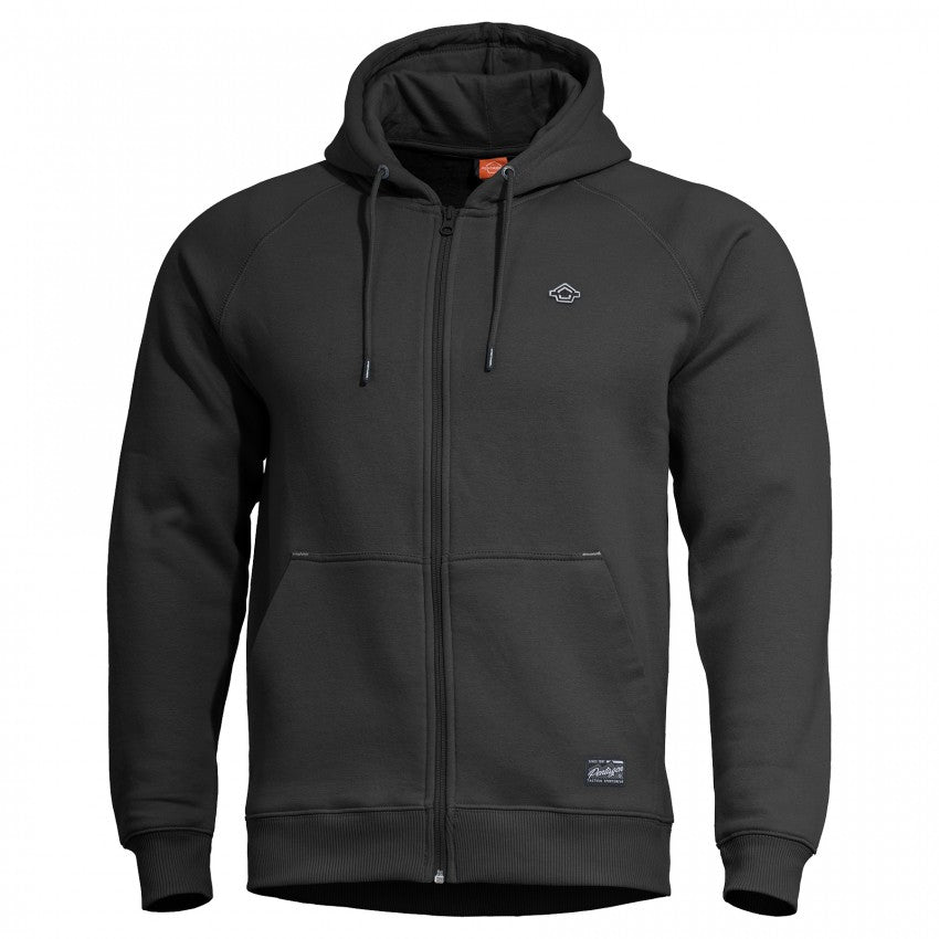 Felpa con cappuccio Phaeton Zip, nera