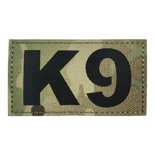 Morale Patch Klettabzeichen K9 reflective/Laser - black/mc