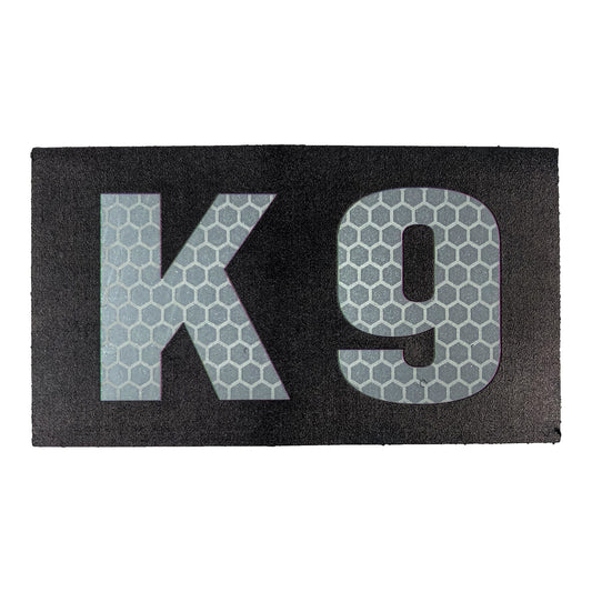 Morale Patch Klettabzeichen K9 reflective/Laser - white/black