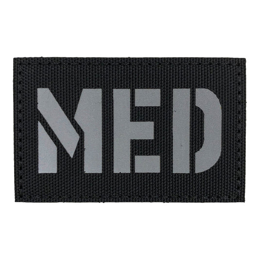 Morale Patch Klettabzeichen MED Reflective/Laser - white/black