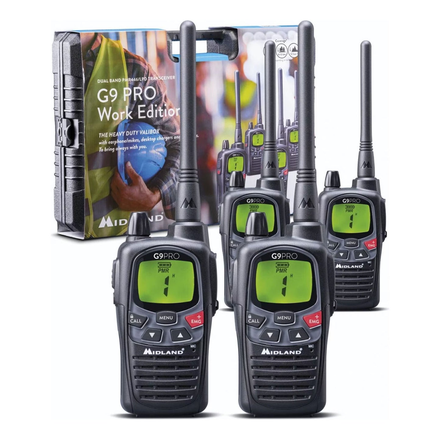 G9 Pro Work Edition Walkie Talkie (4er-Set)