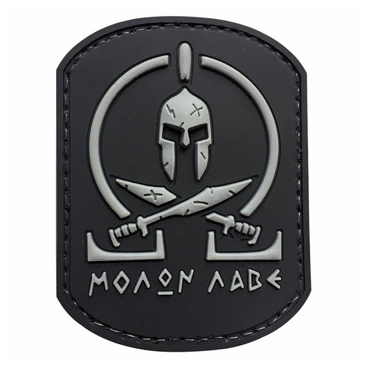 Morale Patch Klettabzeichen MOLON LABEL SPARTAN BATTLE - black