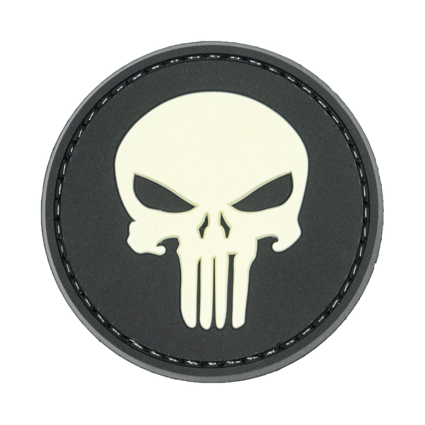 Morale Patch ROUND PUNISHER, white glow