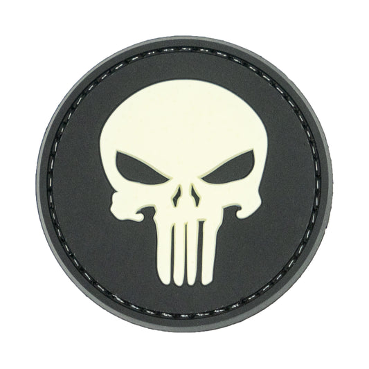 Morale Patch ROUND PUNISHER, white glow