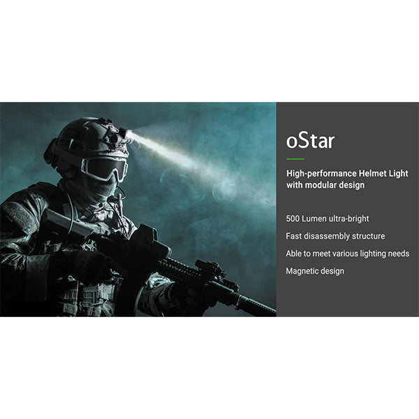 LED-Helmlampe oStar, 500 Lumen (inkl. Akku)
