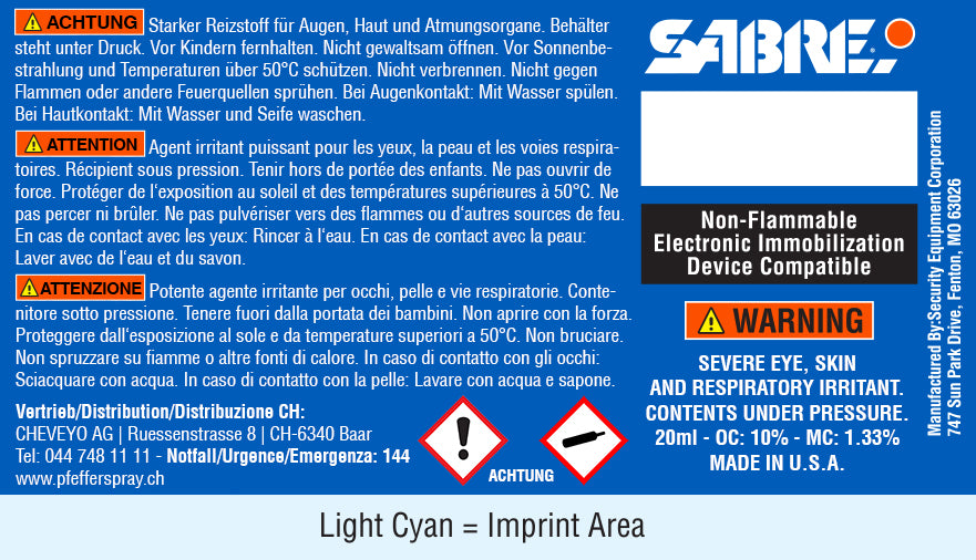 Spray al peperoncino MK-6 STREAM con clip da cintura, getto, 20ml