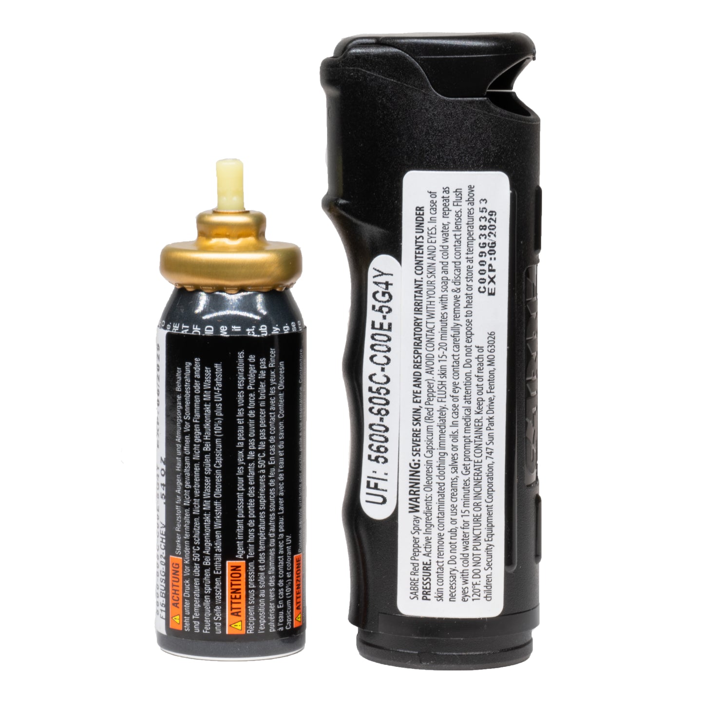 Spray al peperoncino F15 GEL AL PEPE, nero, 15ml