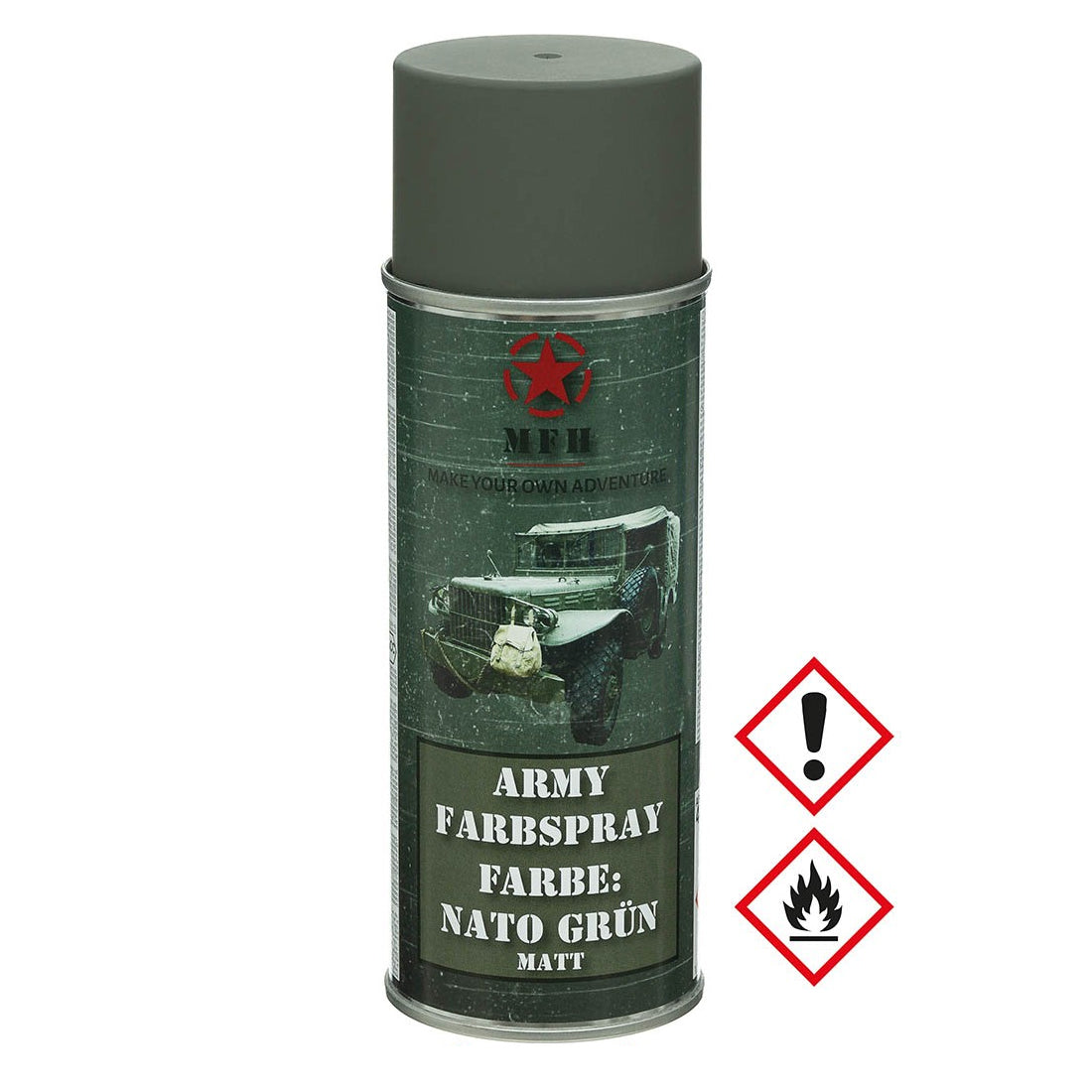 Bombe de peinture Army, VERT OTAN, mat, 400 ml