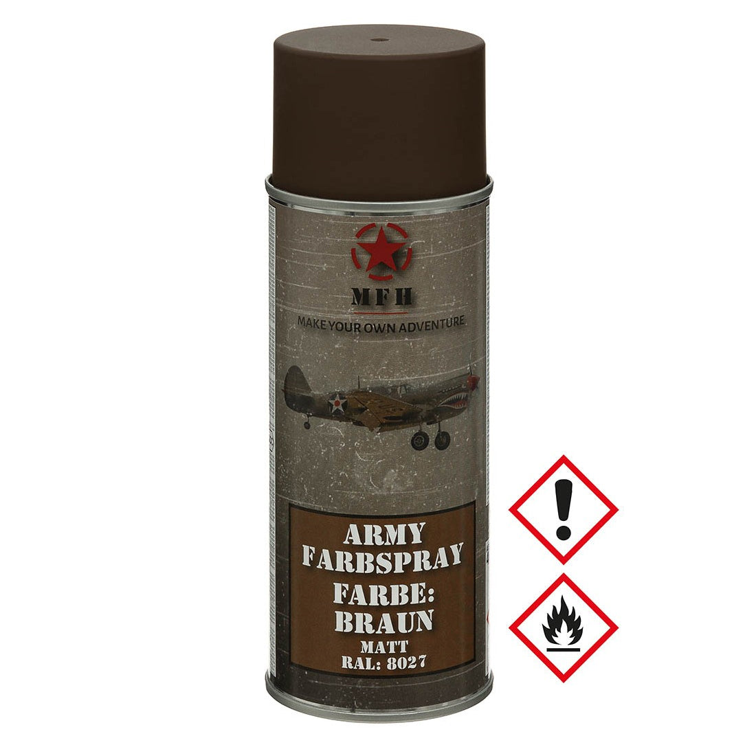 Colore spray Army, MARRONE, opaco, 400 ml