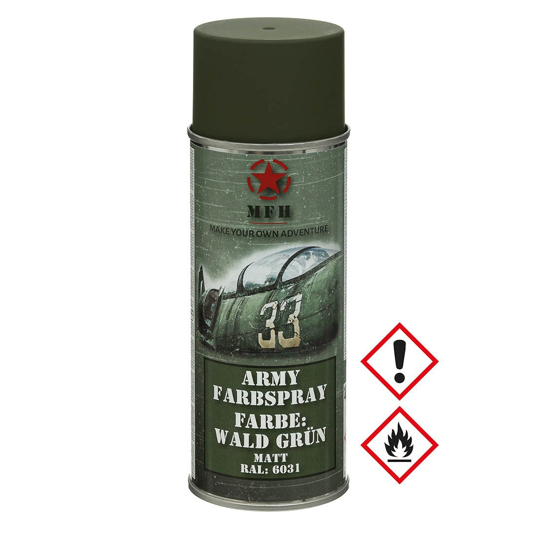 Spray couleur Army, VERT FORÊT, mat, 400 ml