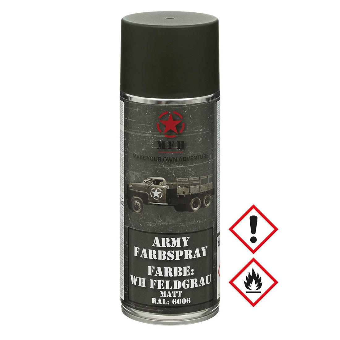 Spray couleur Army, WH FIELD GREY, mat, 400 ml