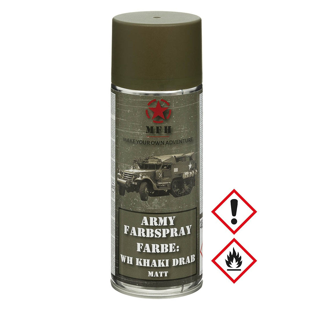 Colore spray militare, WH KHAKI DRAB, opaco, 400 ml