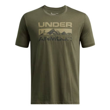 Stacked Logo Fill T-Shirt, Marine OD Green / Baroque Green