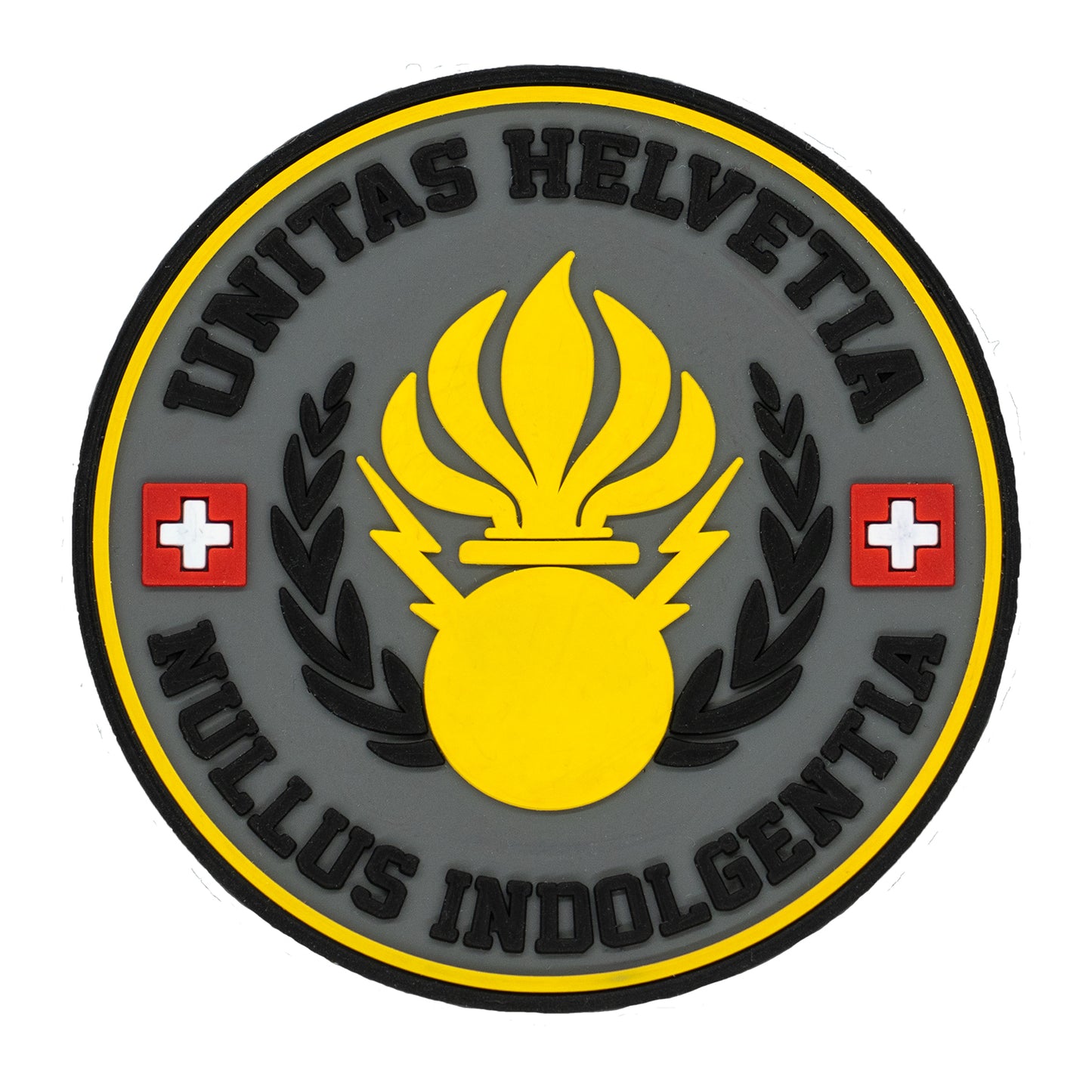 Morale Patch Klettabzeichen UNITAS HELVETIA - NULLUS INDULGENTIA