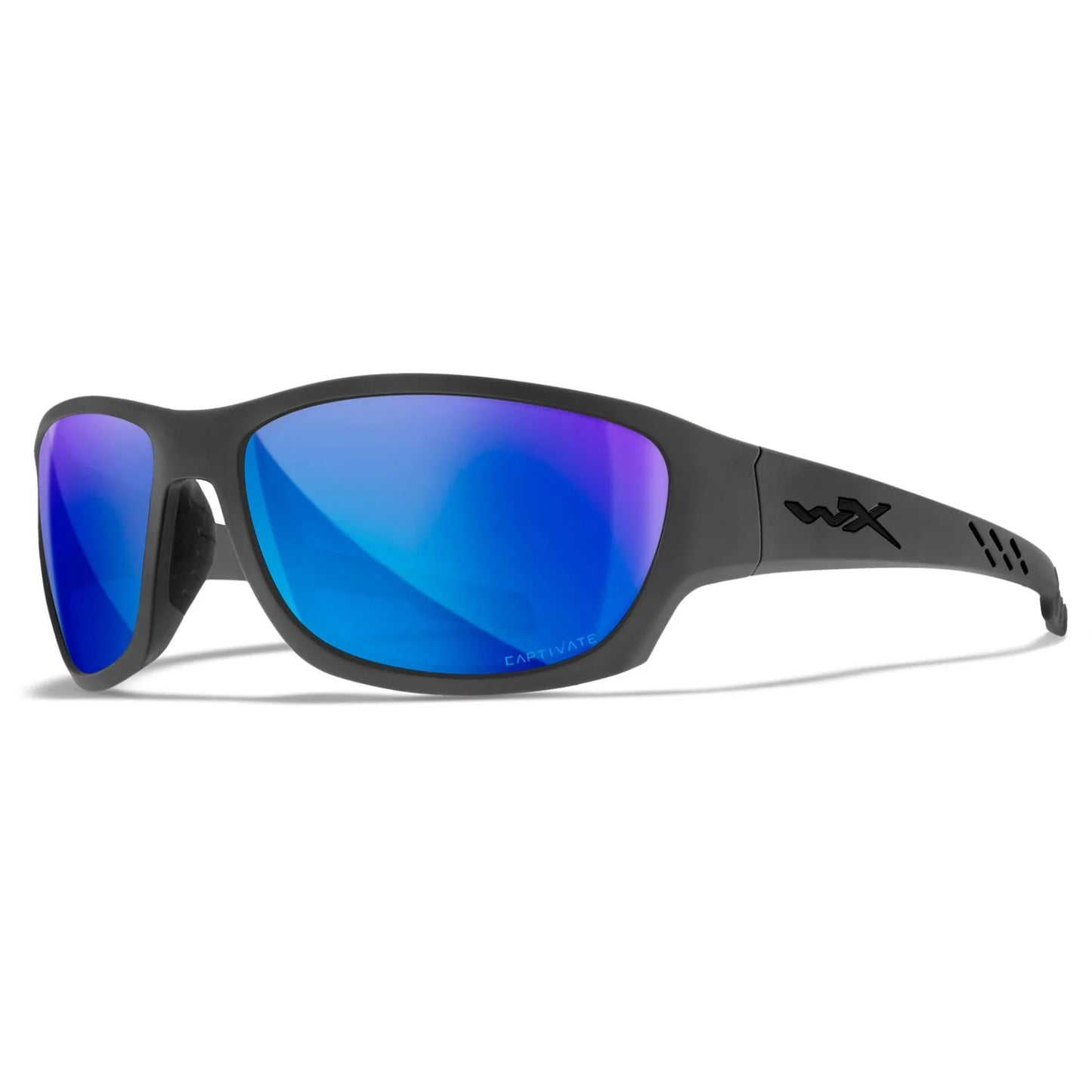 Lenti WX CLIMB: CAPTIVATE™ Polarized blu specchiate, Montatura: grigio opaco