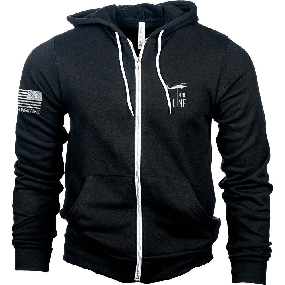 Sweat à capuche entièrement zippé avec logo Dropline