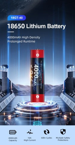 Batteria agli ioni di litio 18GT40 da 4.000 mAh (18650)