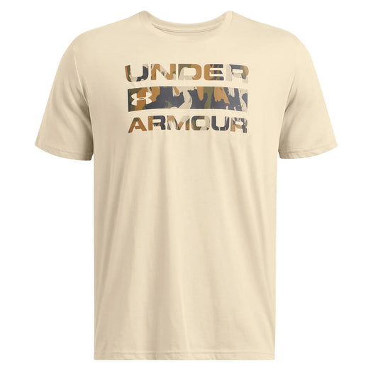 Stacked Logo Fill T-Shirt, Khaki Base / Timberwolf Taupe