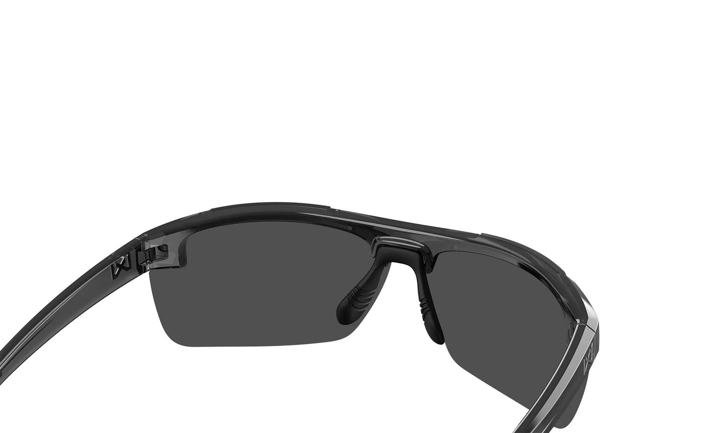 Lenti WX PRIME: CAPTIVATE™ Polarized blu specchiato, Montatura: grigio cristallo lucido