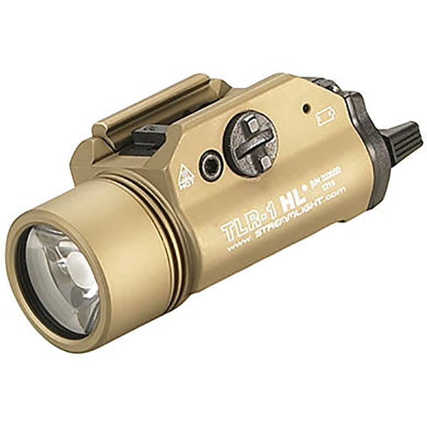 Torcia tattica per armi TLR-1 HL, Flak Dark Earth, 1.000 lumen (batterie incluse)