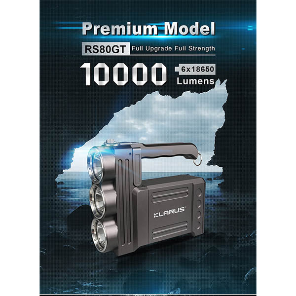 Suchscheinwerfer RS80GT, 10'000 Lumen (inkl. Akku)
