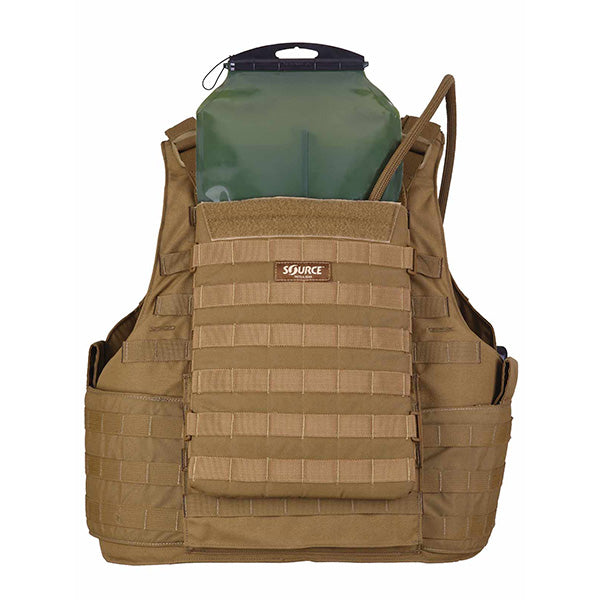 Poche d'hydratation WLPS 3L, profil bas, valve anti-tempête, IRR coyote