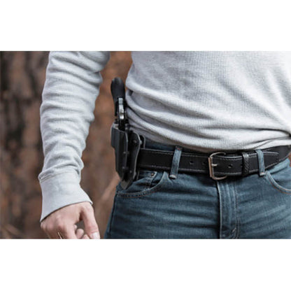 Bracelet en cuir stable 14oz LEATHER GUN BELT, Steel Core, noir 