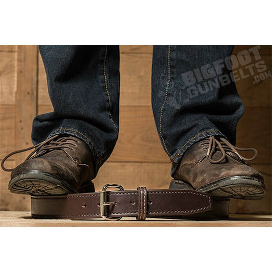 CINTURA DA PISTOLA, robusta cintura in cuoio 14oz LEATHER GUN BELT, Steel Core