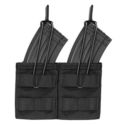 *Double MOLLE Open AK 7.62mm Mag / Bungee Retention- 2 Mag, black