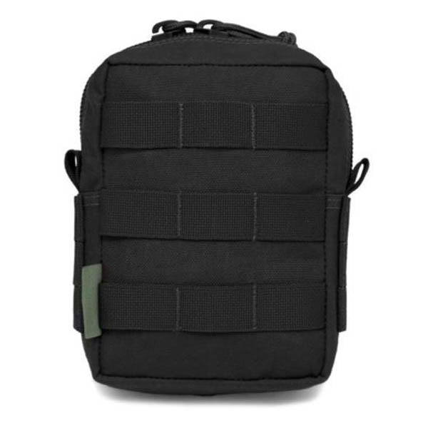 Petite pochette utilitaire MOLLE zippée, noire
