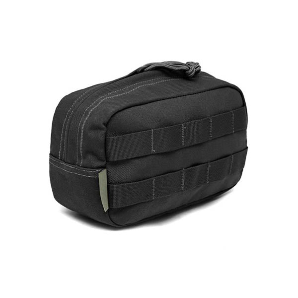 Pochette MOLLE horizontale moyenne zippée, noir