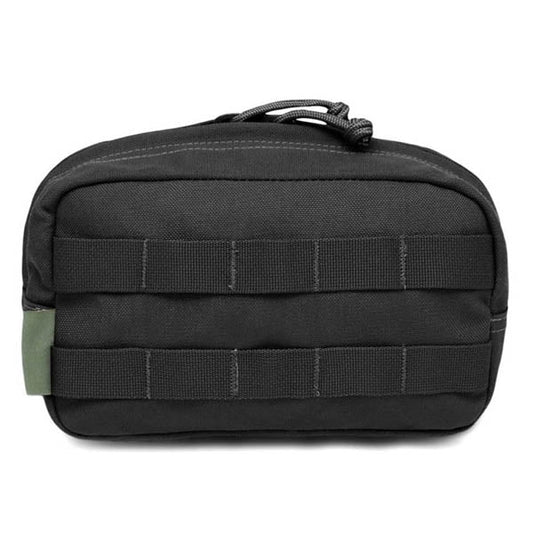 Pochette MOLLE horizontale moyenne zippée, noir