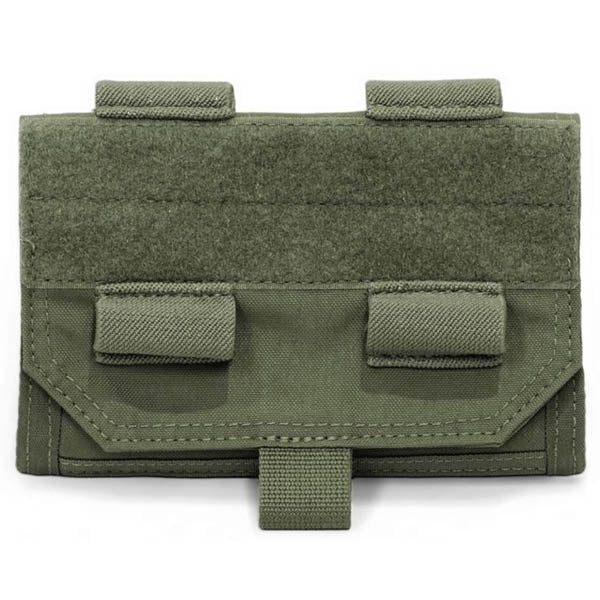 Tasca amministrativa con apertura frontale e maniche ripiegabili, verde OD