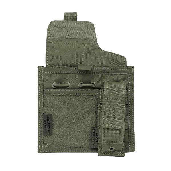 Pannello di amministrazione grande con custodia per pistola/torcia MOLLE, OD verde