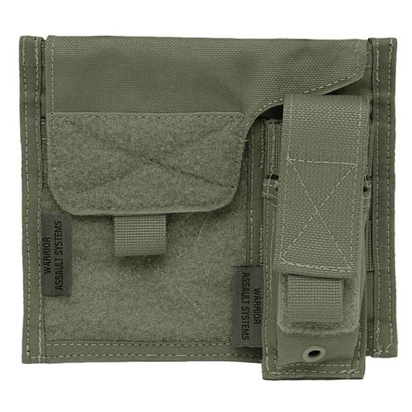Pannello di amministrazione grande con custodia per pistola/torcia MOLLE, OD verde