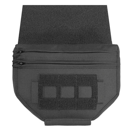 Pochette utilitaire Velcro déroulante découpée au laser, noire