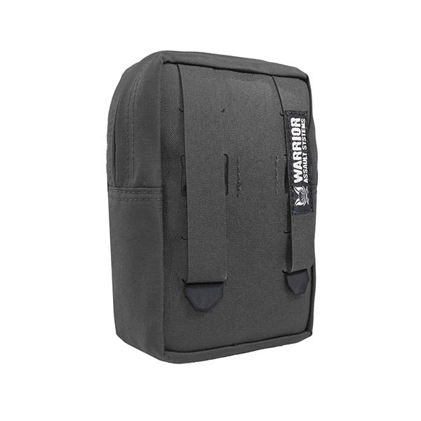 Petite pochette utilitaire verticale découpée au laser, noire