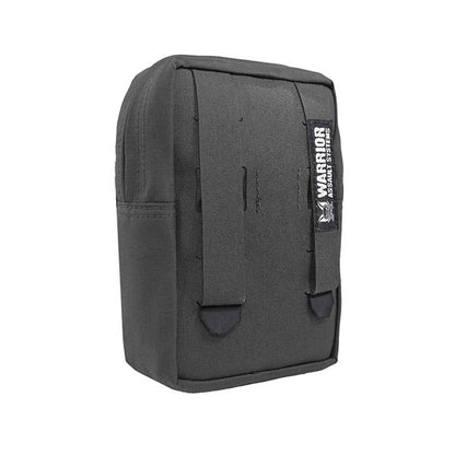 Petite pochette utilitaire verticale découpée au laser, noire