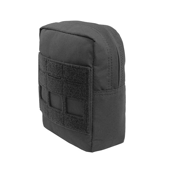 Petite pochette utilitaire verticale découpée au laser, noire