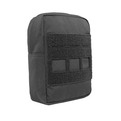 Petite pochette utilitaire verticale découpée au laser, noire