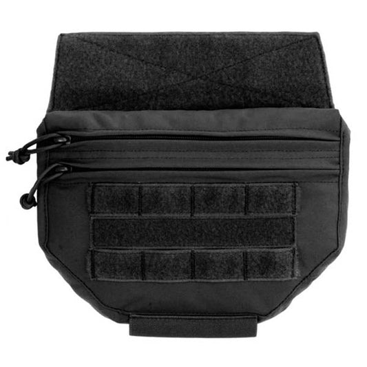 Pochette utilitaire rabattable à Velcro, noire